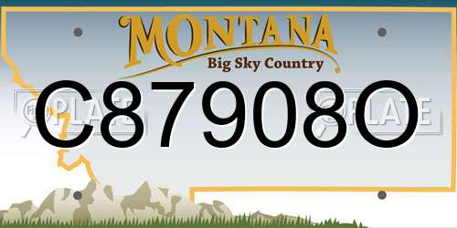 C87908O Montana License Plate
