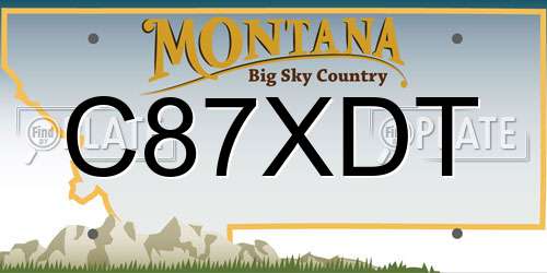 C87XDT Montana License Plate