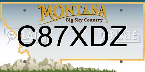 C87XDZ Montana License Plate