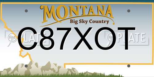 C87XOT Montana License Plate