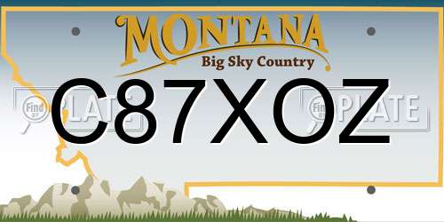 C87XOZ Montana License Plate