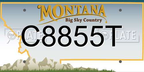 C8855T Montana License Plate