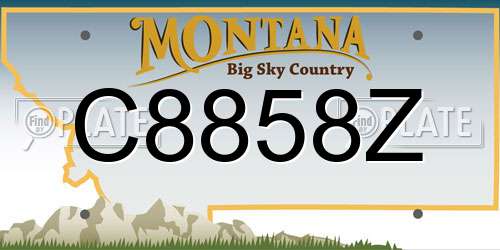 C8858Z Montana License Plate