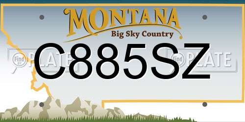 C885SZ Montana License Plate