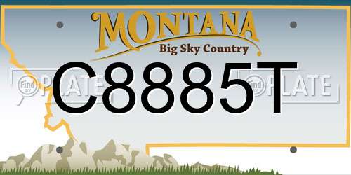 C8885T Montana License Plate