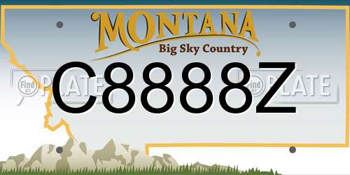C8888Z Montana License Plate
