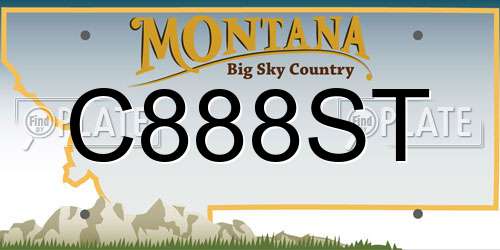 C888ST Montana License Plate