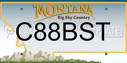 C88BST Montana License Plate
