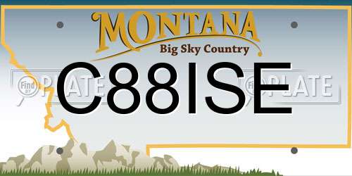 C88ISE Montana License Plate