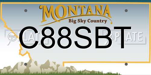 C88SBT Montana License Plate