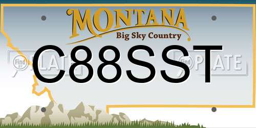 C88SST Montana License Plate