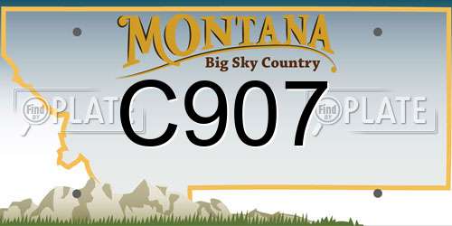 C907 Montana License Plate