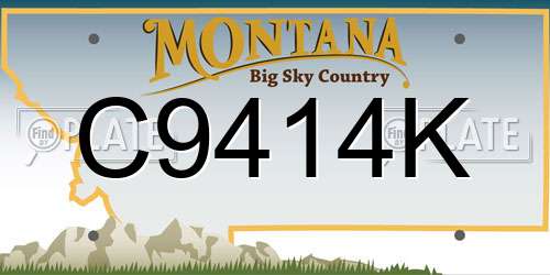 C9414K Montana License Plate