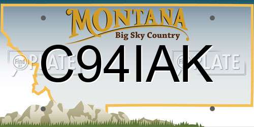 C94IAK Montana License Plate