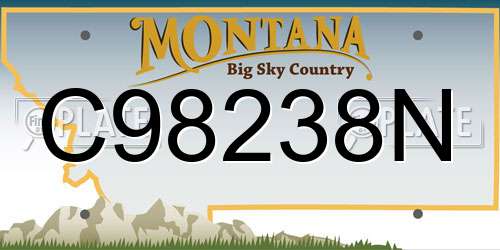 C98238N Montana License Plate