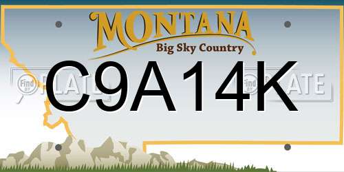 C9A14K Montana License Plate