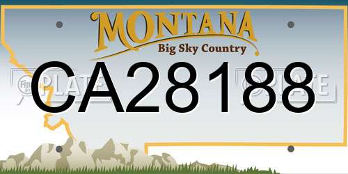 CA28188 Montana License Plate