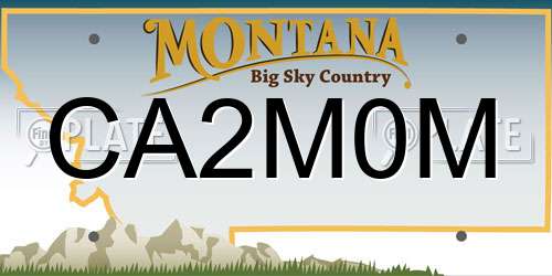 CA2M0M Montana License Plate