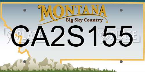 CA2S155 Montana License Plate