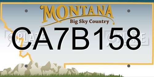 CA7B158 Montana License Plate
