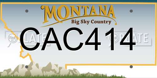 CAC414 Montana License Plate