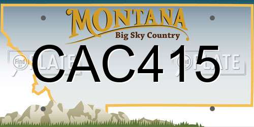 CAC415 Montana License Plate