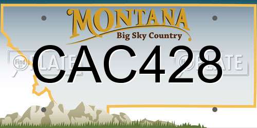 CAC428 Montana License Plate