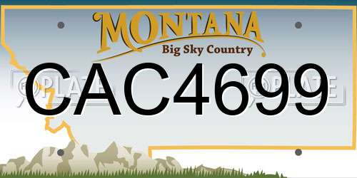 CAC4699 Montana License Plate