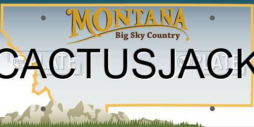 CACTUSJACK Montana License Plate