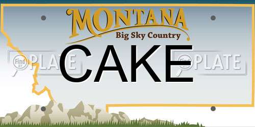 CAKE Montana License Plate