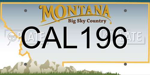 CAL196 Montana License Plate