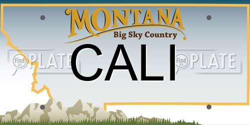 CALI Montana License Plate