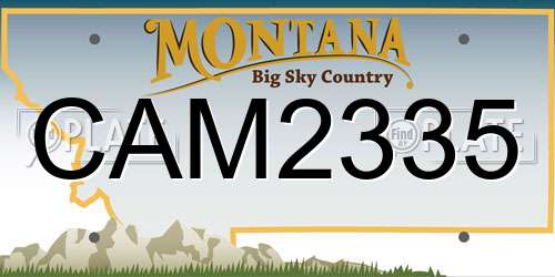 CAM2335 Montana License Plate