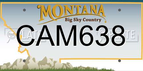 CAM638 Montana License Plate