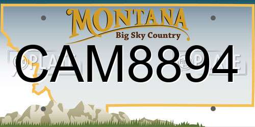 CAM8894 Montana License Plate