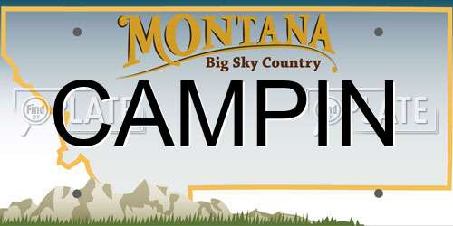 CAMPIN Montana License Plate