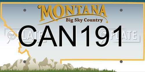 CAN191 Montana License Plate