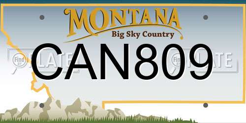 CAN809 Montana License Plate