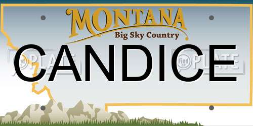 CANDICE Montana License Plate