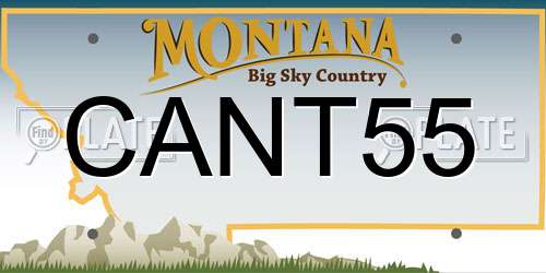 CANT55 Montana License Plate