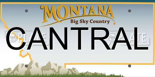 CANTRAL Montana License Plate