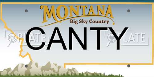 CANTY Montana License Plate