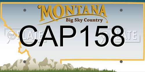 CAP158 Montana License Plate
