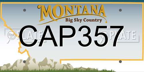 CAP357 Montana License Plate