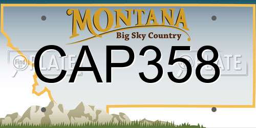CAP358 Montana License Plate