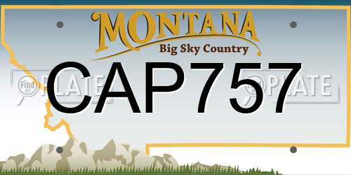 CAP757 Montana License Plate