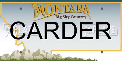 CARDER Montana License Plate