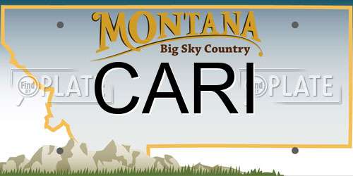 CARI Montana License Plate