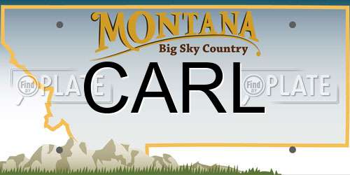 CARL Montana License Plate