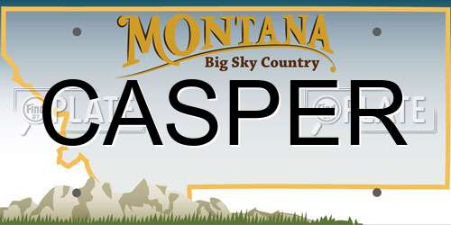 CASPER Montana License Plate